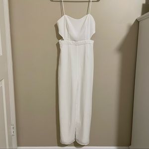 Fame and Partners White Cutout Jumpsuit